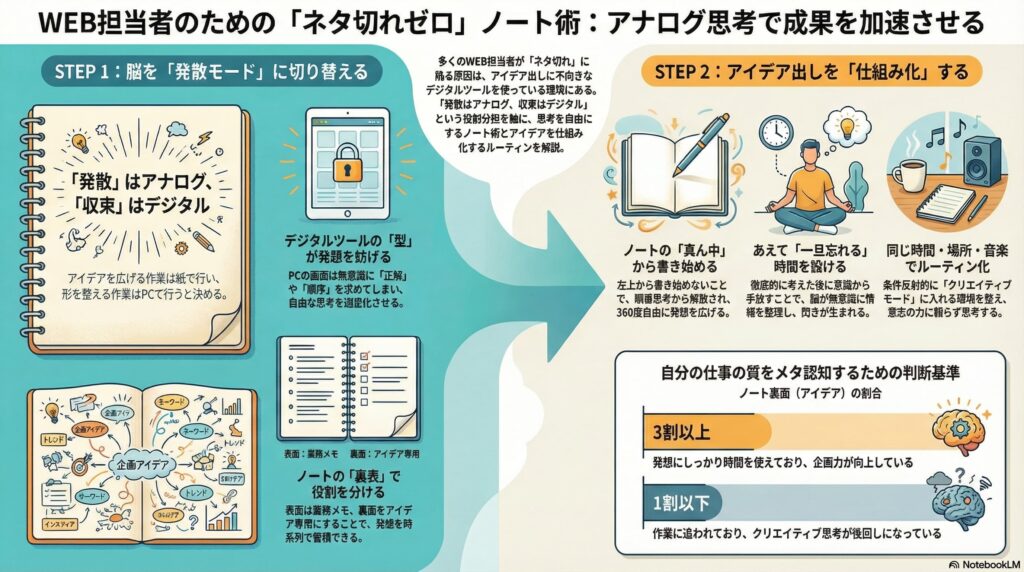 良いアイディアの出し方をインフォグラフィックで解説