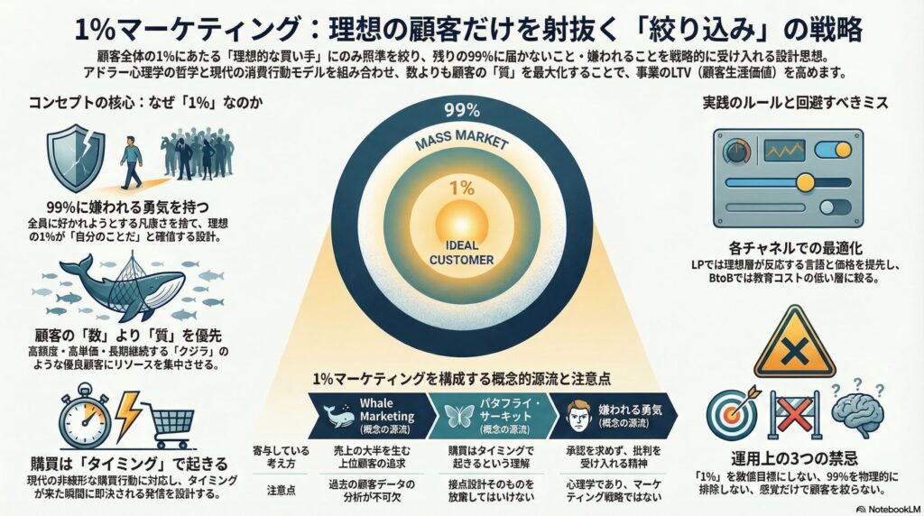 １％マーケティングをインフォグラフィックで解説