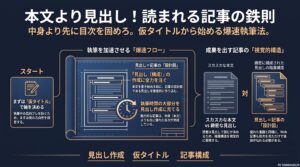 執筆は見出し作りにこだわれ